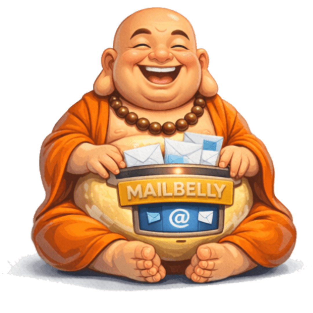 MailBelly Buddha mascotte